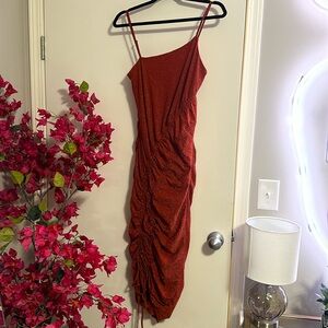 3/$75 NWOT sparkly burnt orange dress size 6